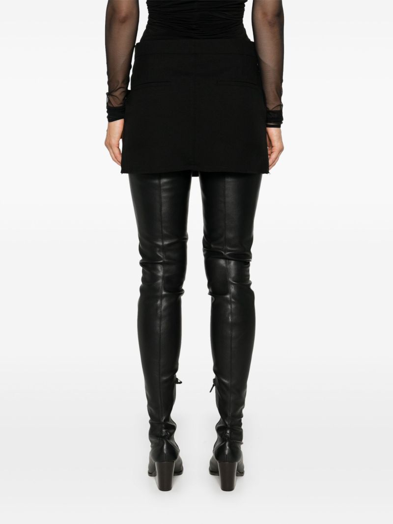 Black Wool Mini Skirt
