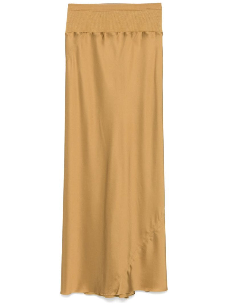 Brown Satin Skirt