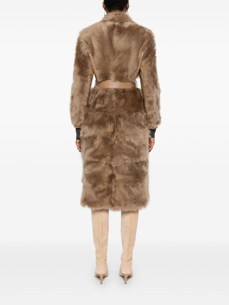 Panelled Belted Coat