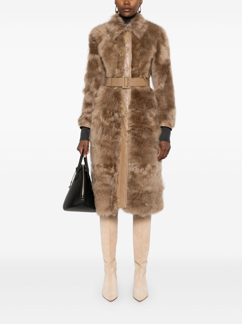 Panelled Belted Coat