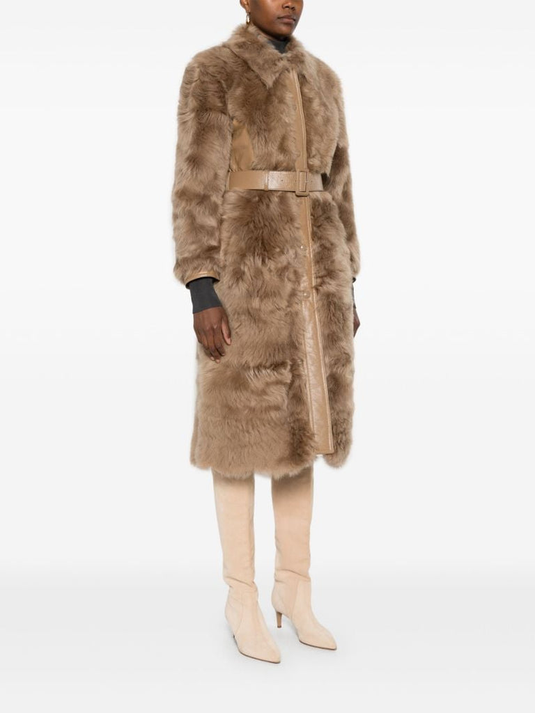 Panelled Belted Coat