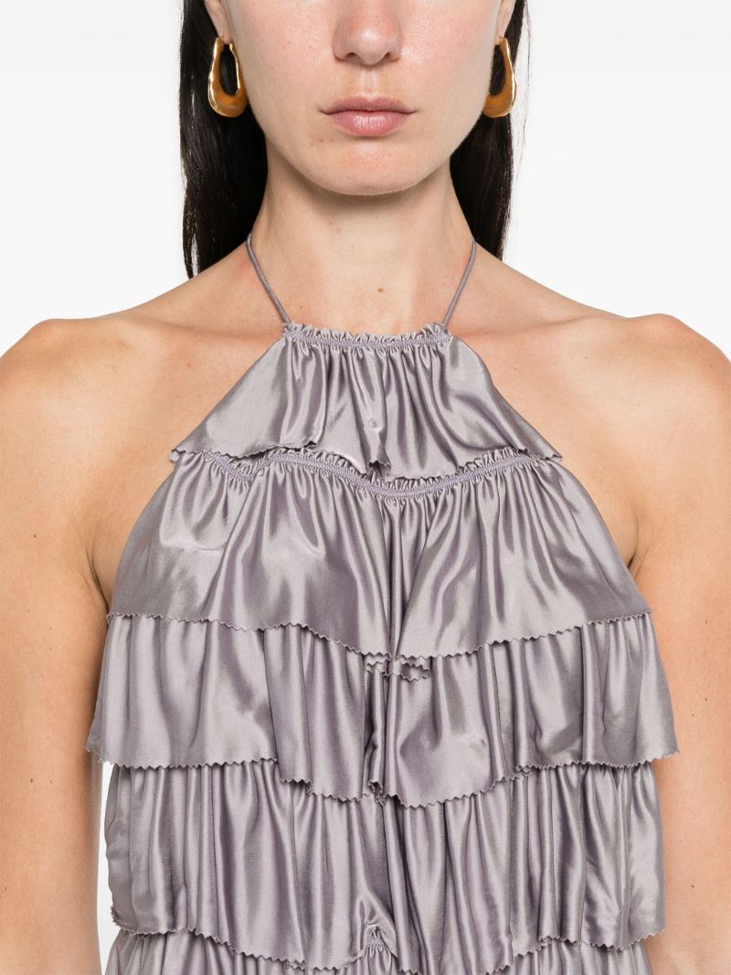 Purple Ruffled Dress