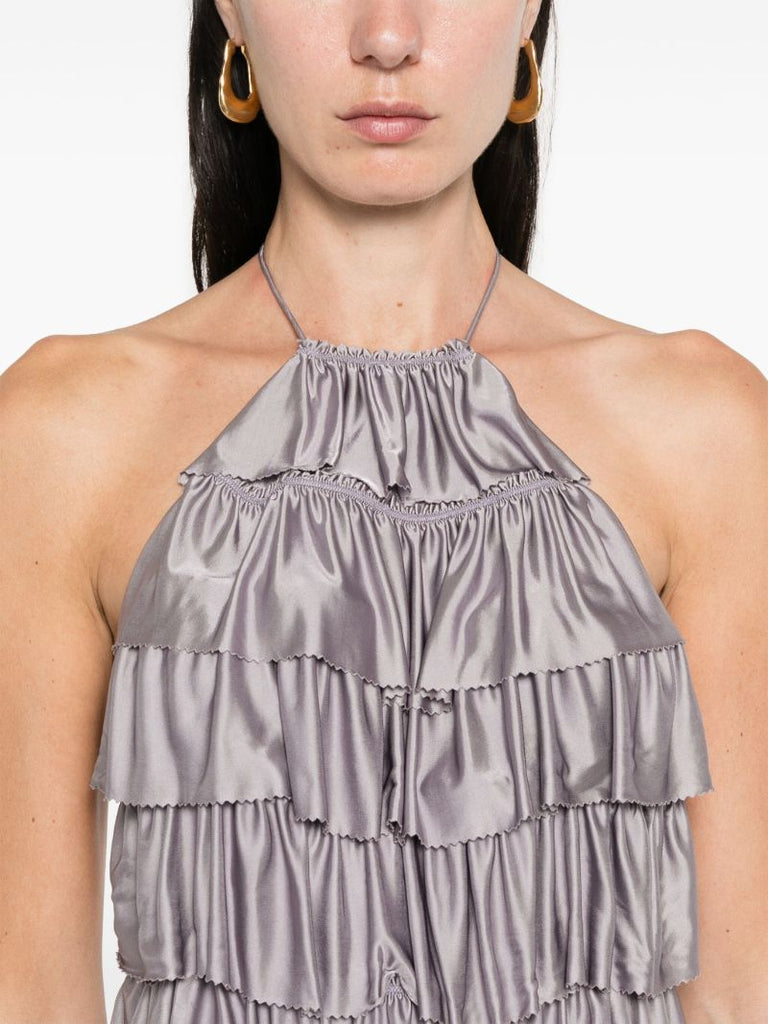 Purple Ruffled Dress