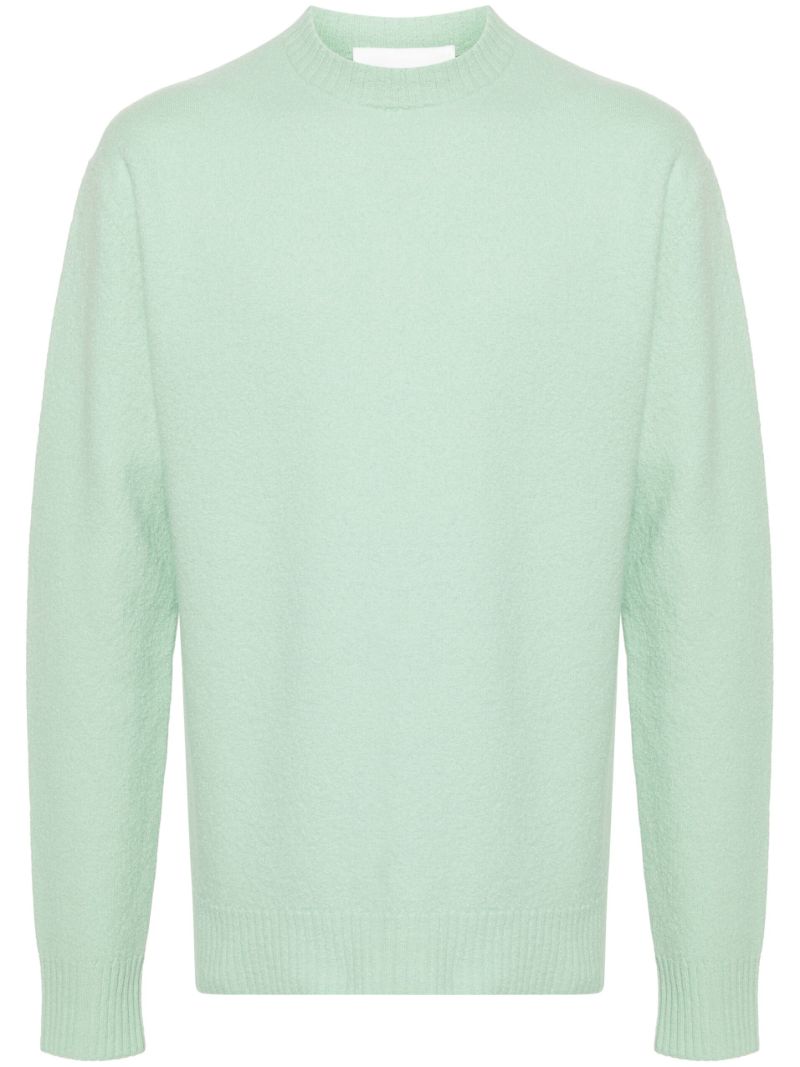 Green Crew-neck Wool Sweater