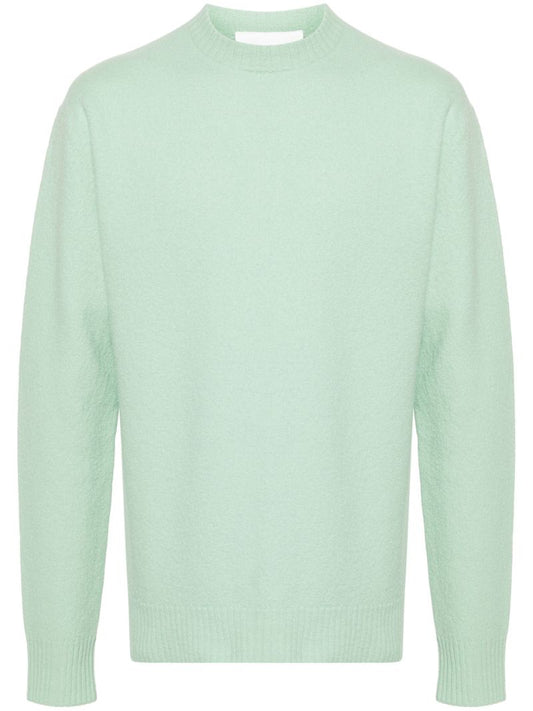 Green Crew-neck Wool Sweater