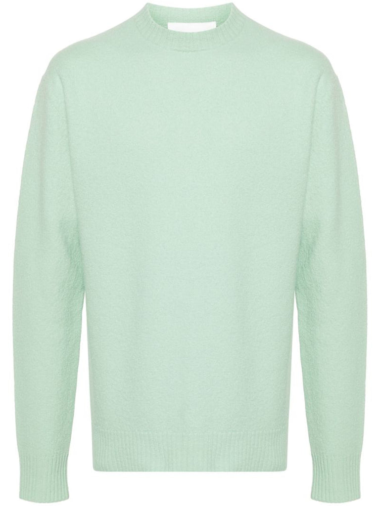 Green Crew-neck Wool Sweater