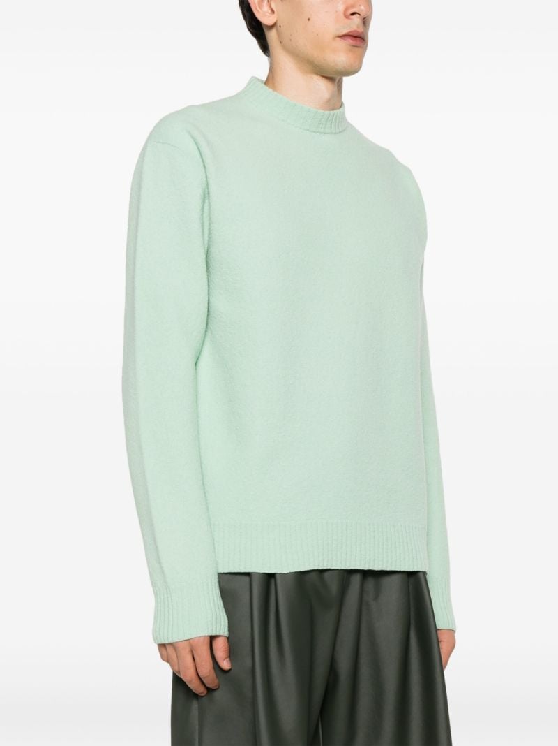 Green Crew-neck Wool Sweater