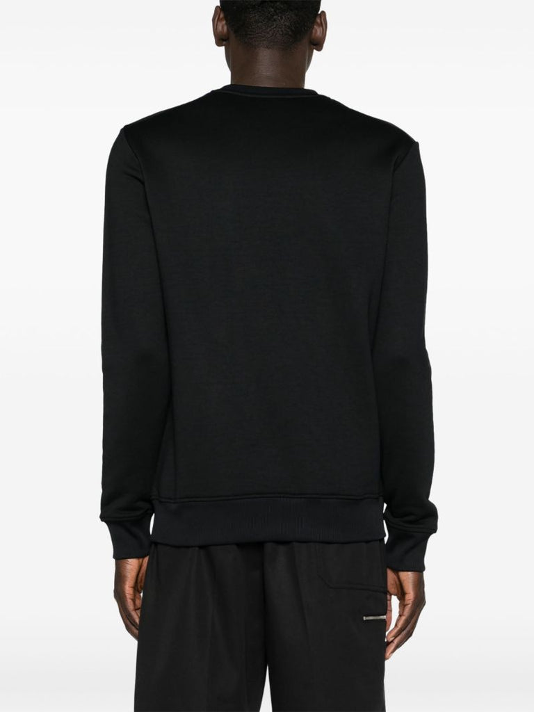 Black Vintage Rubber-logo Sweatshirt