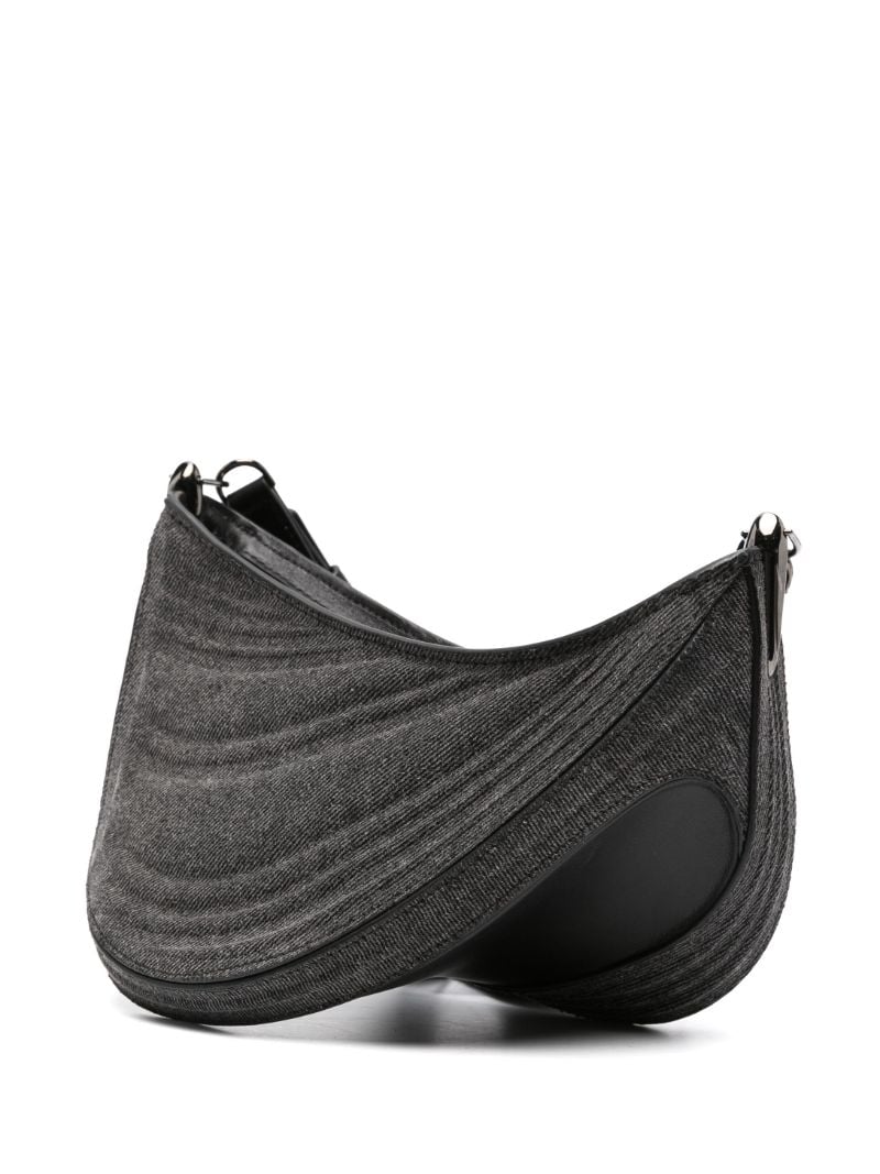 Black Embossed Spiral Shoulder Bag
