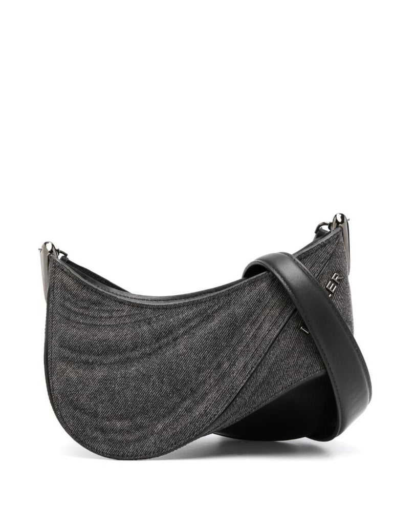 Black Embossed Spiral Shoulder Bag