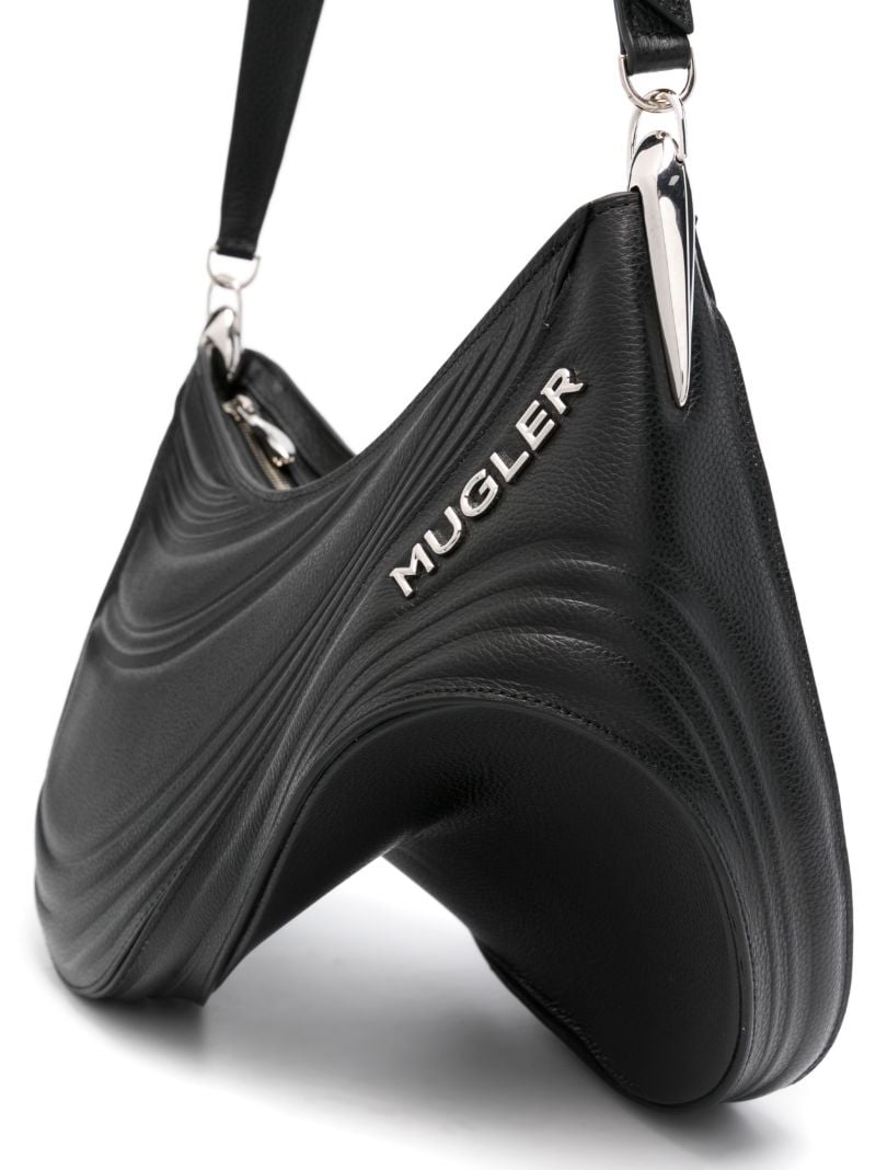 Black Embossed Spiral Cross Body Bag