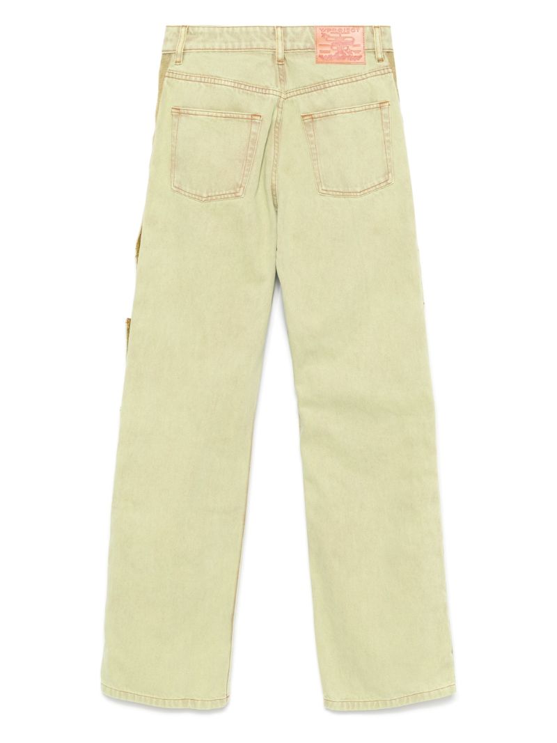 Panelled Straight Jeans