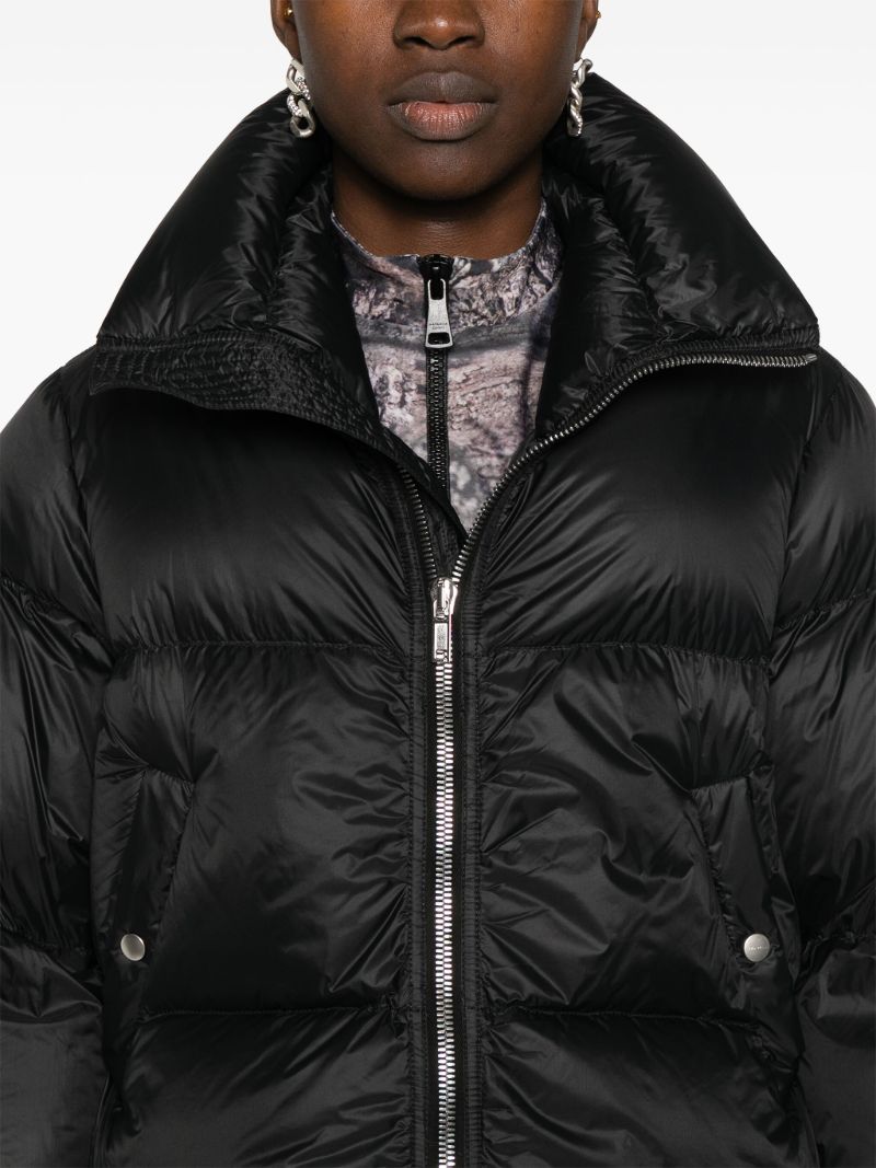 Black Zipped Puffer Jacket