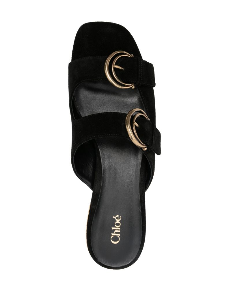 Black AlizÃ_x0083_Â¨ Buckled Suede Slides