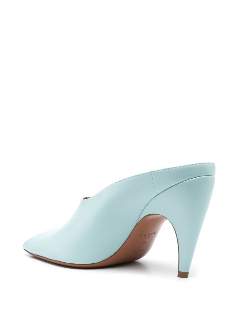 Blue Spike 90 Leather Mules