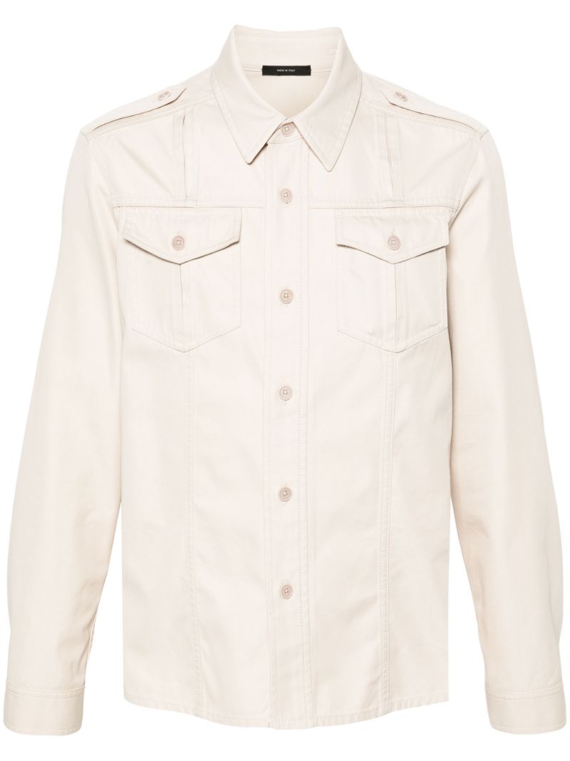 Epaulette Button-down Shirt