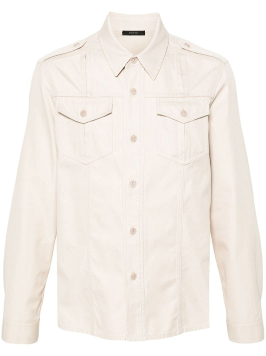 Epaulette Button-down Shirt