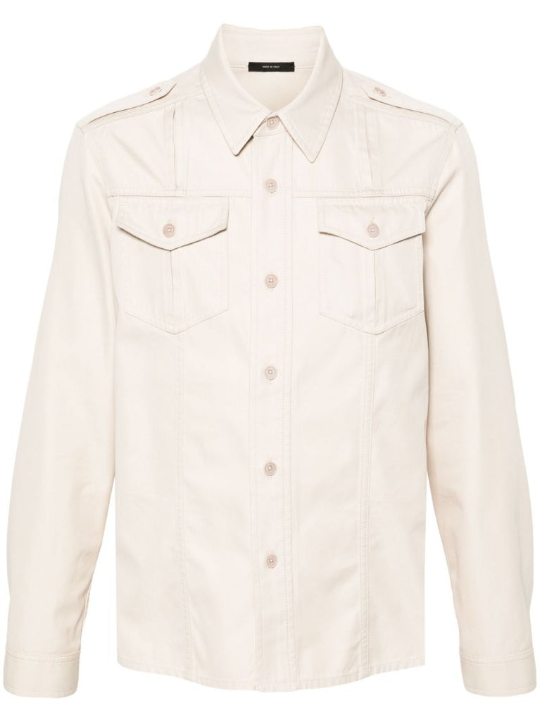 Epaulette Button-down Shirt