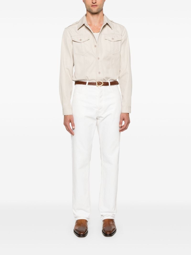 Epaulette Button-down Shirt