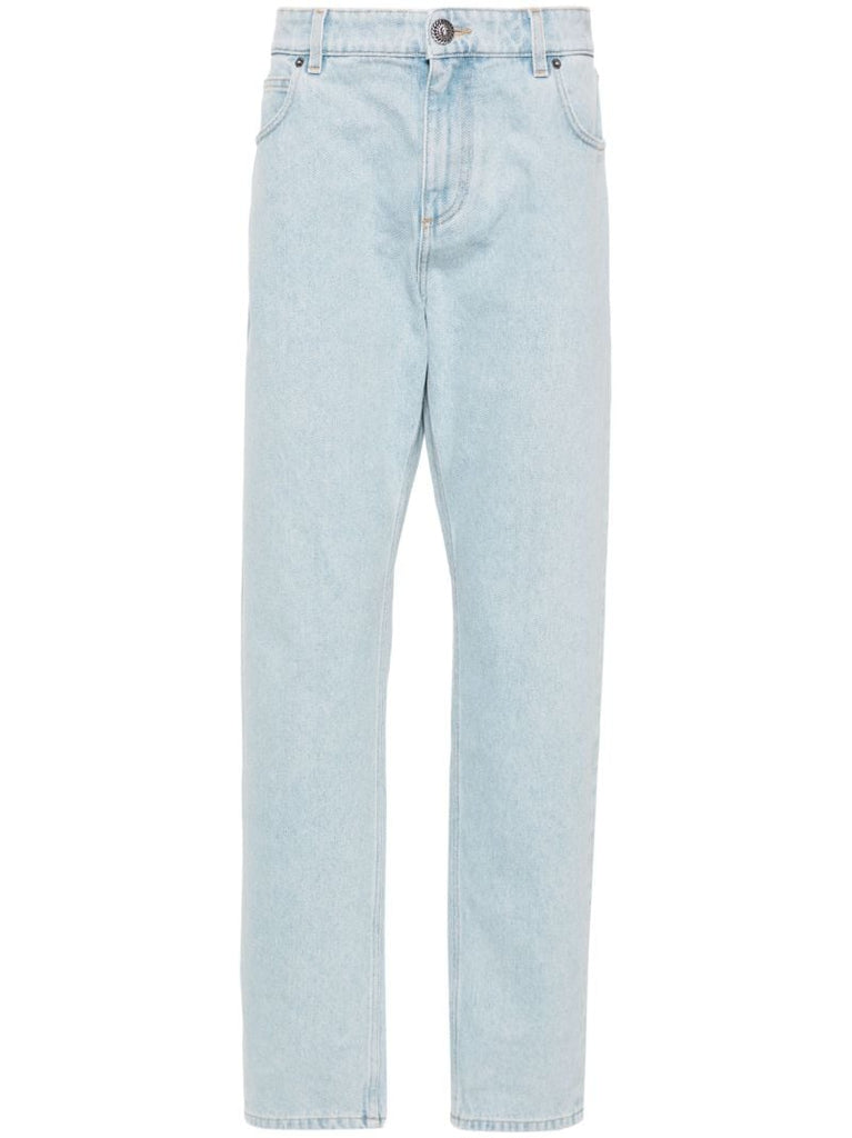 Blue Mid-rise Slim-fit Jeans