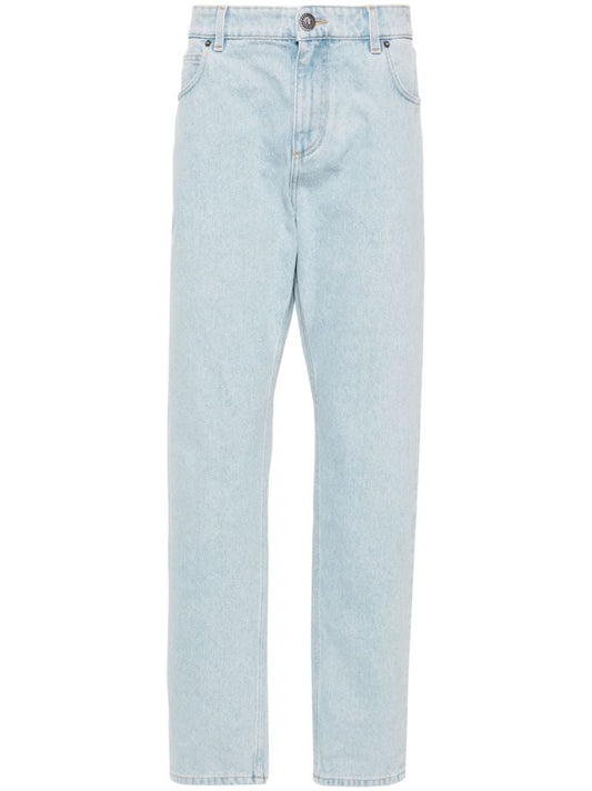 Blue Mid-rise Slim-fit Jeans
