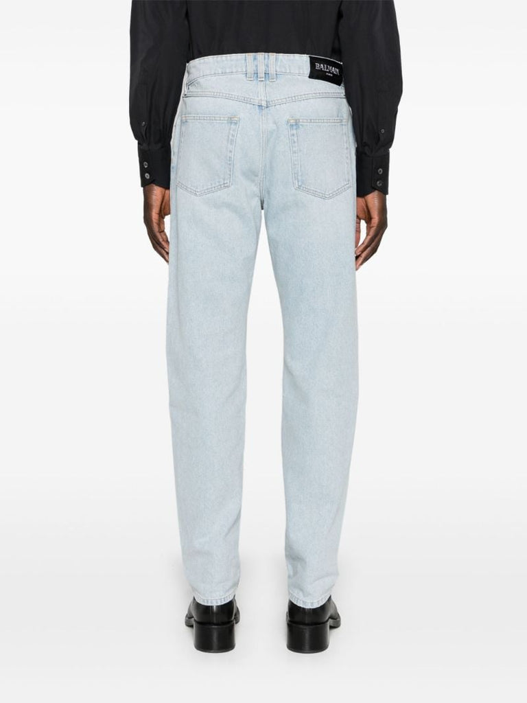 Blue Mid-rise Slim-fit Jeans
