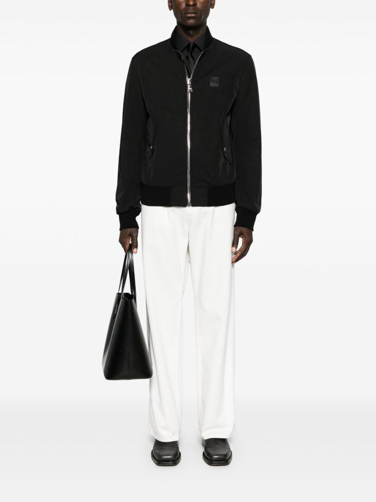 White Mid-rise Straight-leg Jeans