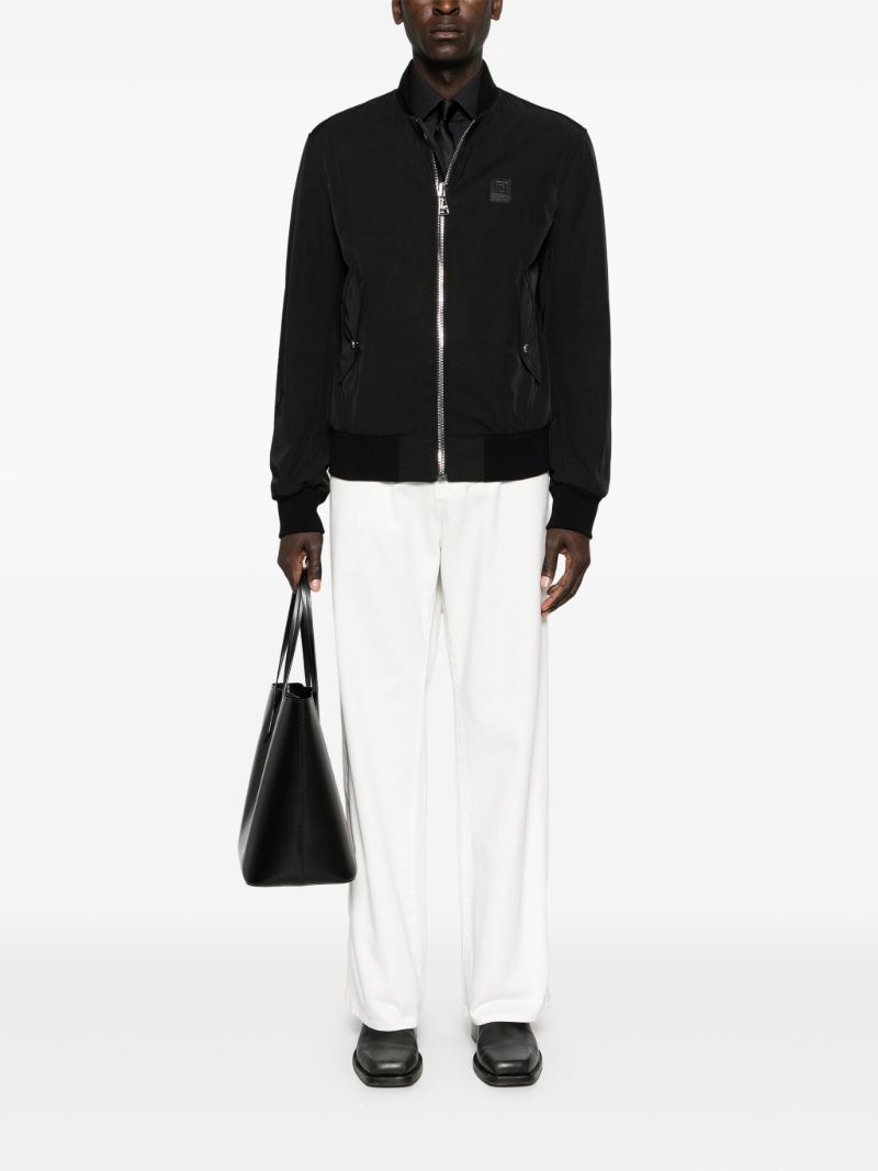 White Mid-rise Straight-leg Jeans