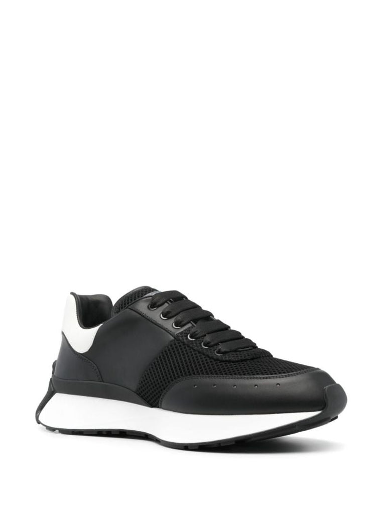 Mesh Leather Sneakers