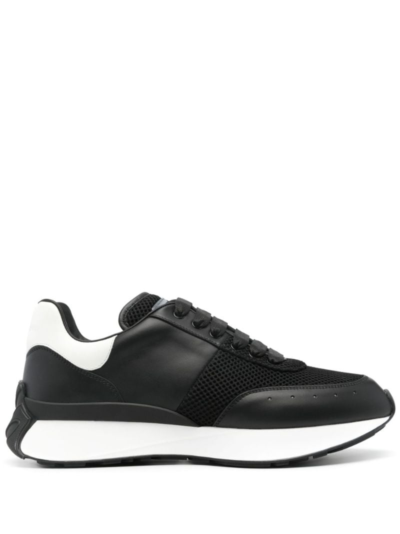 Mesh Leather Sneakers