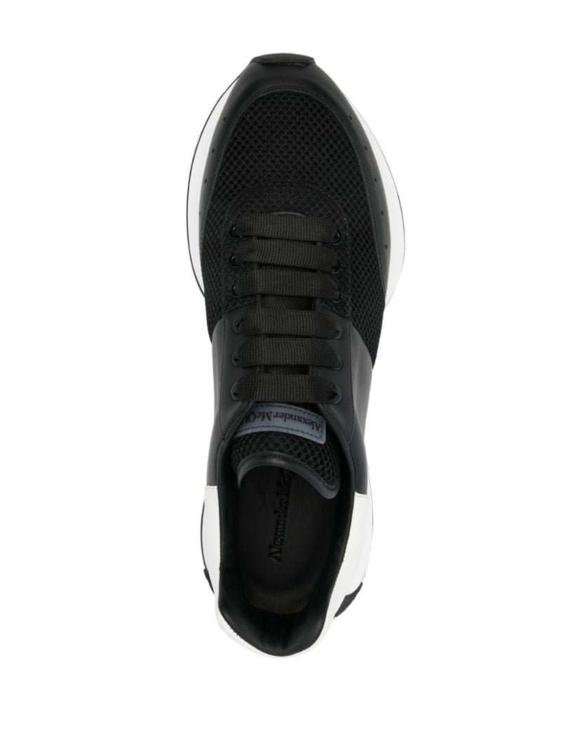 Mesh Leather Sneakers
