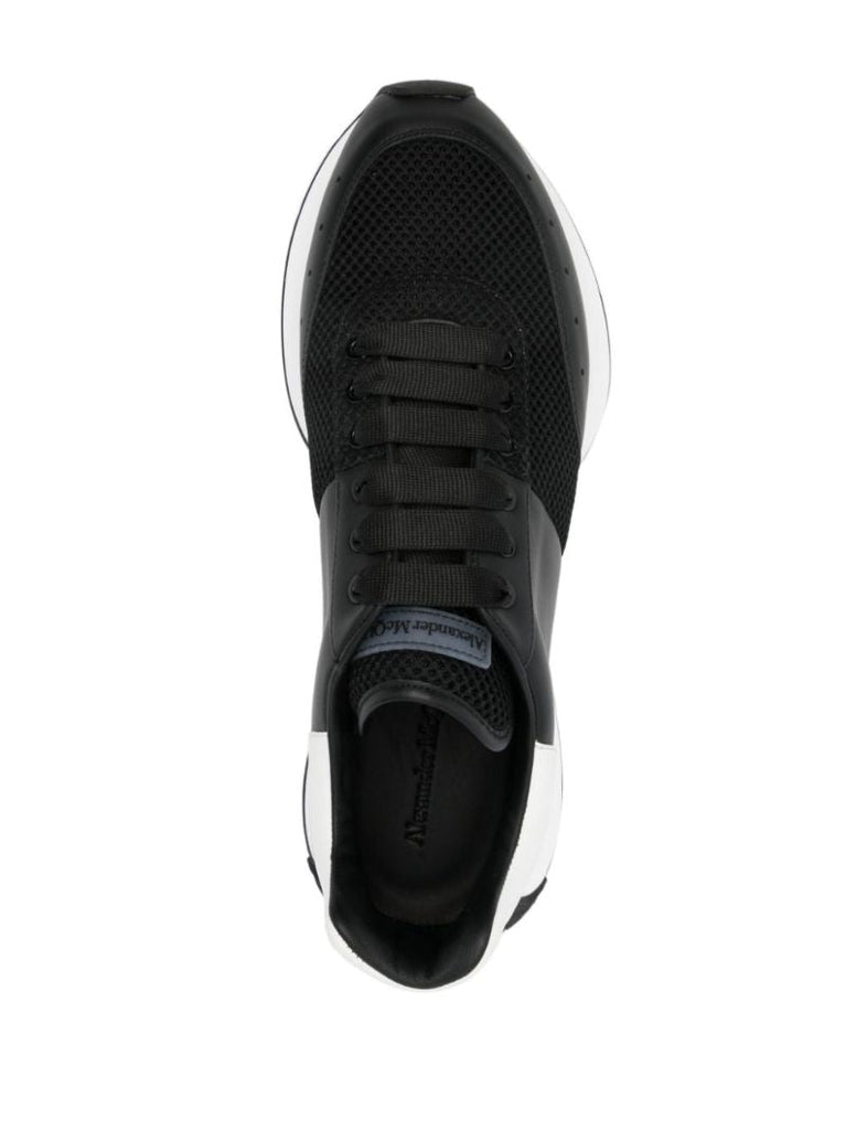 Mesh Leather Sneakers