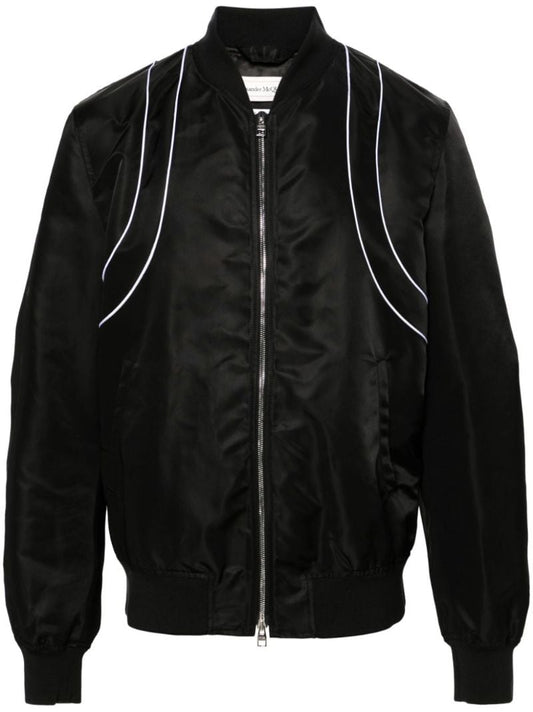 Piped Bomber Jacket