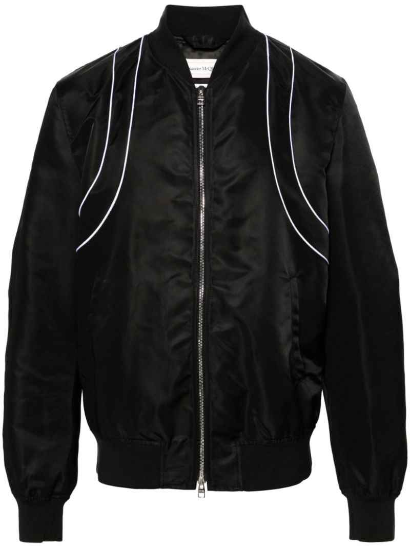 Piped Bomber Jacket