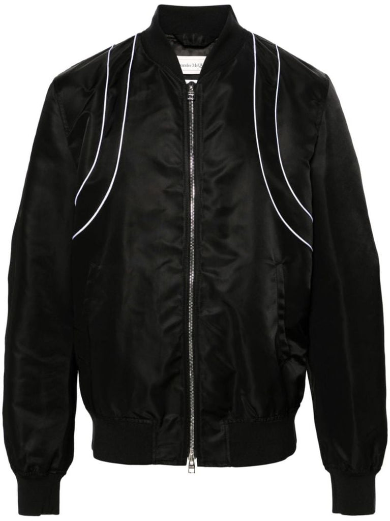 Piped Bomber Jacket