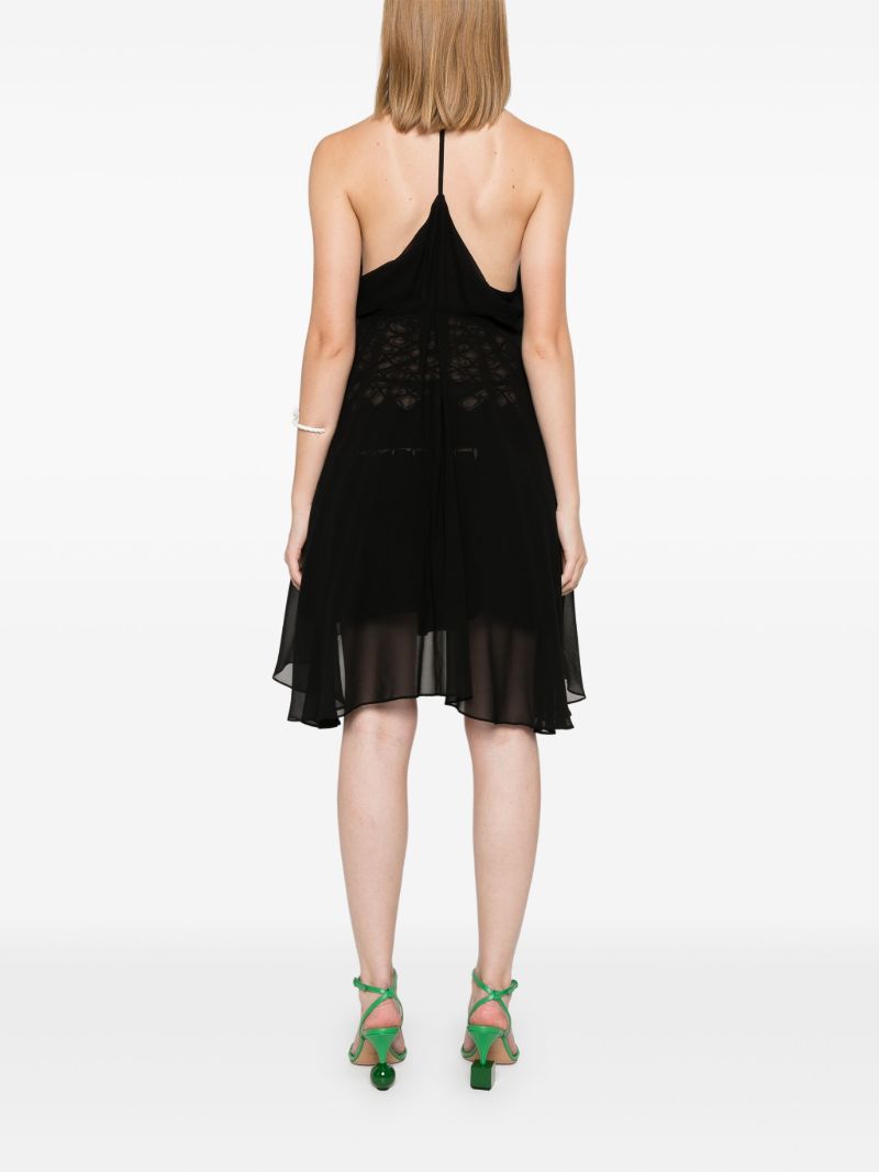 Fluted Silk Dress