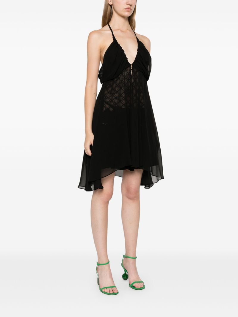 Fluted Silk Dress