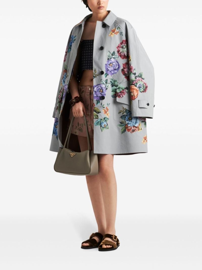 Printed Single-breasted Coat