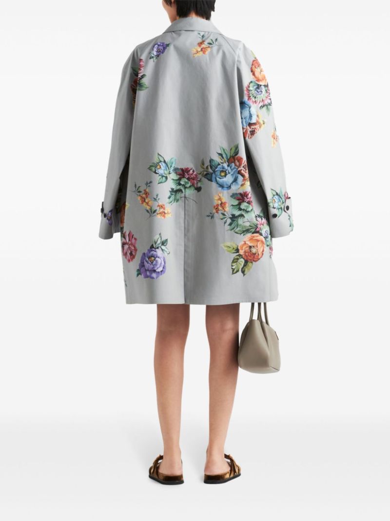 Printed Single-breasted Coat