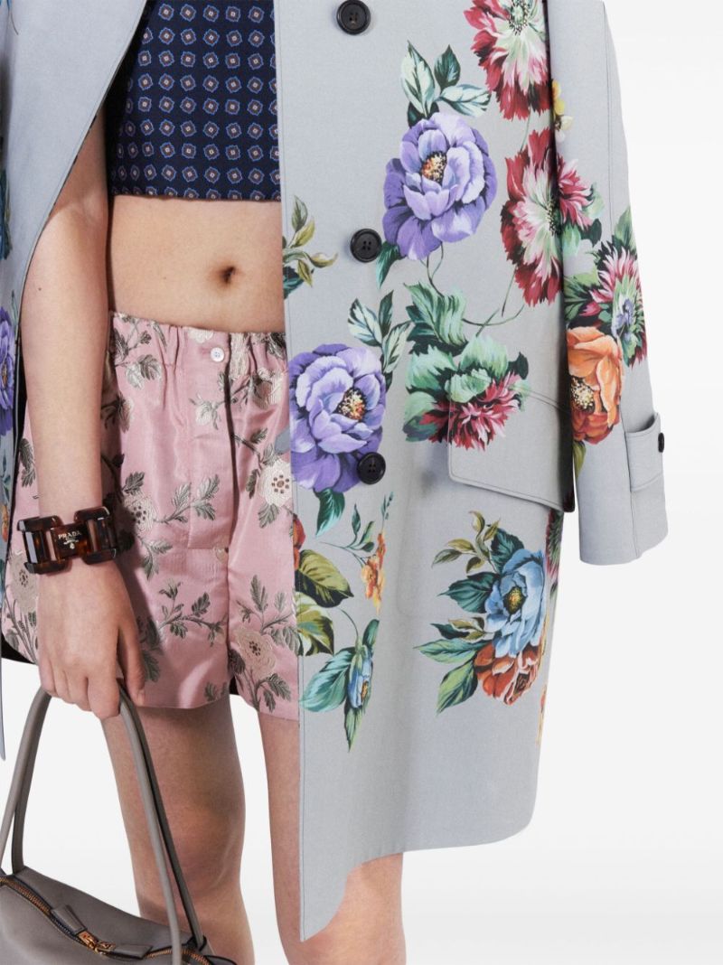 Printed Single-breasted Coat