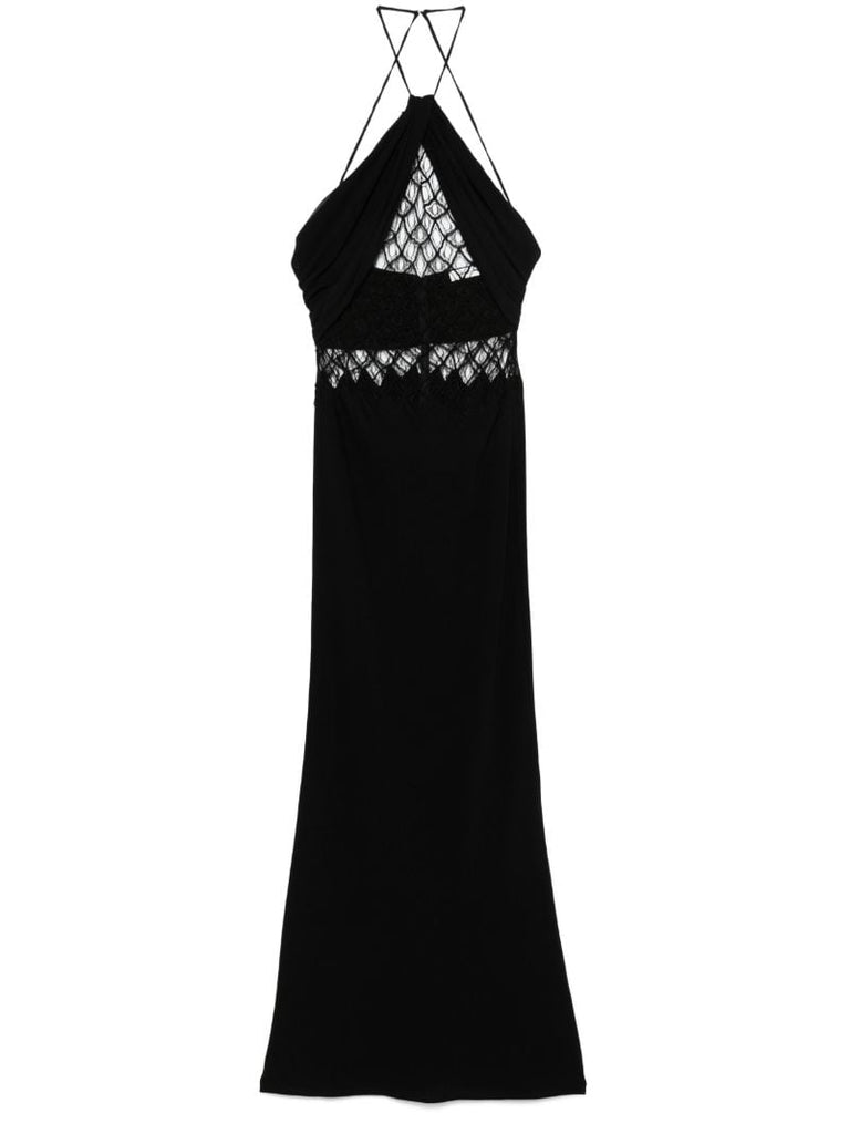 Fluted Silk Column Dress