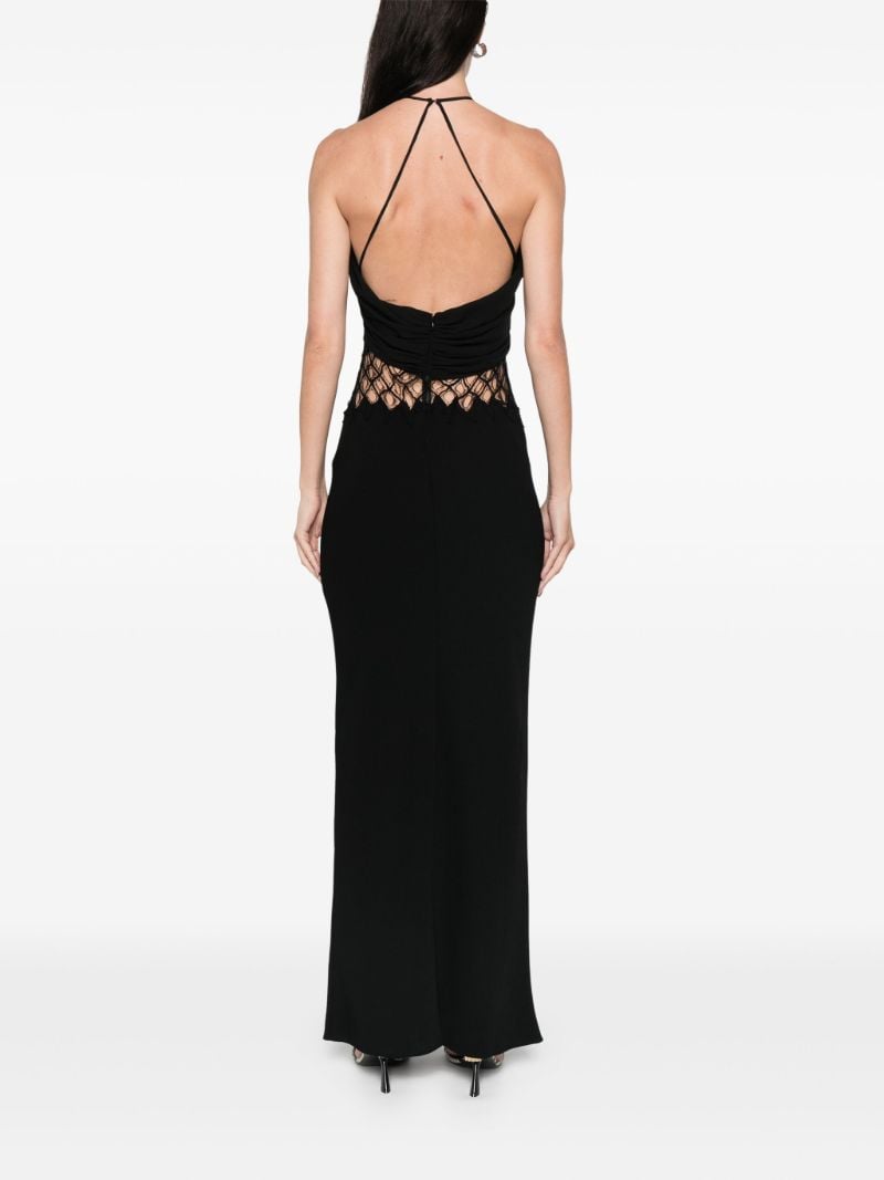 Fluted Silk Column Dress