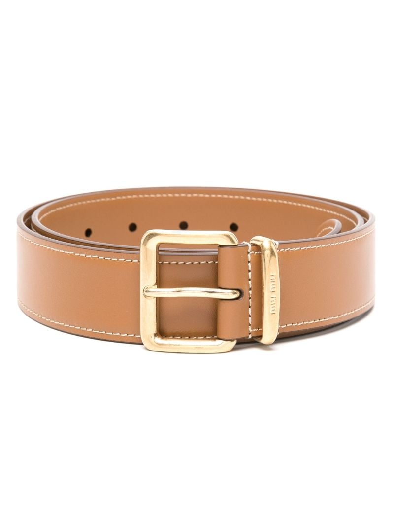Brown Buckled Leather Belt