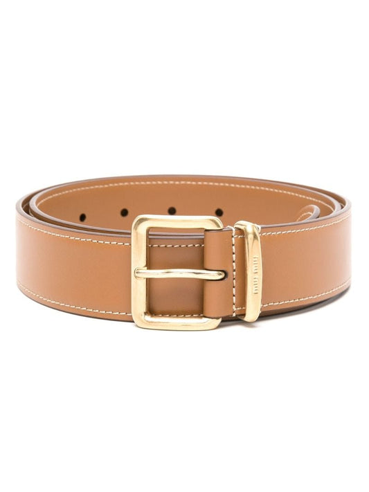 Brown Buckled Leather Belt