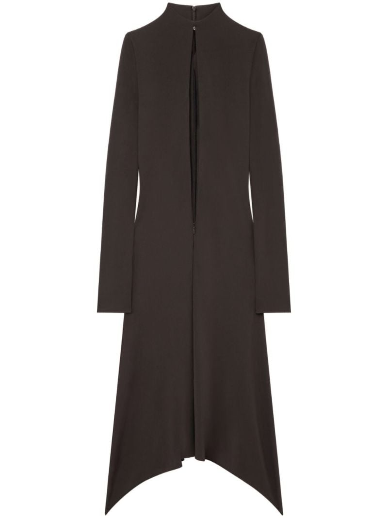 Brown Cut-out Midi Dress