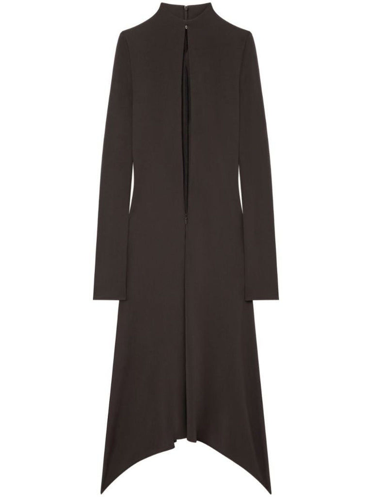 Brown Cut-out Midi Dress