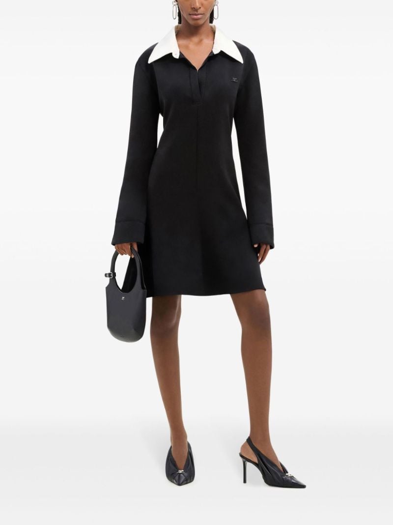 Black Long-sleeve Mini Dress