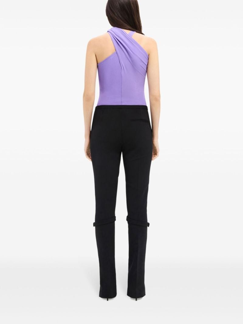 Black Zipped Slim-fit Trousers