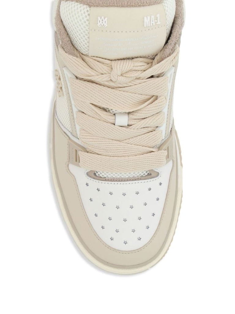 Neutral Ma-1 Panelled Sneakers