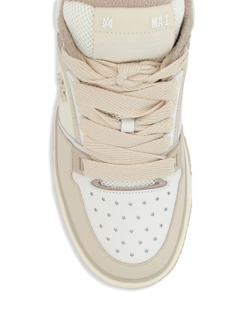 Neutral Ma-1 Panelled Sneakers